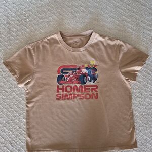Homer Simpson Kids Tan Short Sleeve Tee